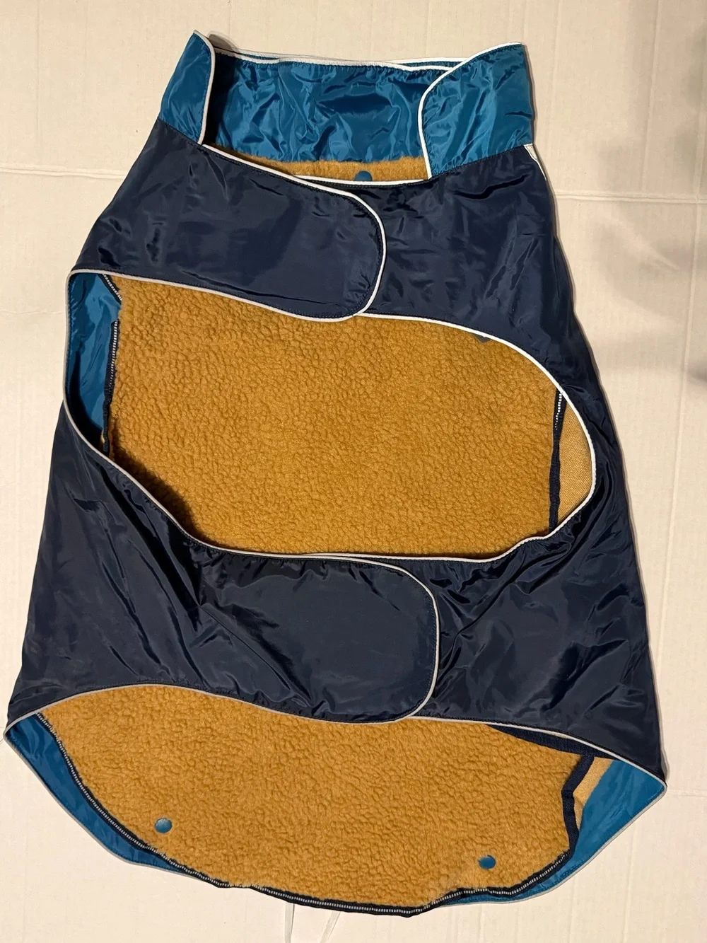 Arcadia Trail Teal & Gray Reflective Dog Rain Coat